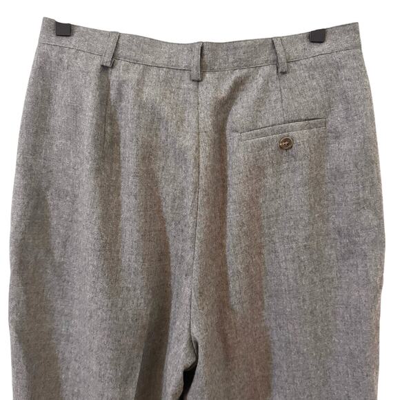 Vintage Lauren Ralph Lauren 100% Wool Grey Trouser Pants Size 12P - Picture 6 of 9